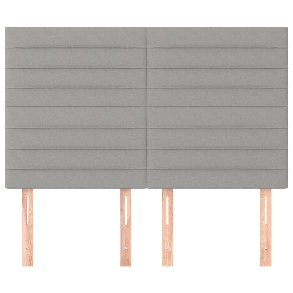 Hoofdbord lichtgrijs 144x5x118/128 cm stof is nu te koop bij PeponiXL, paradijselijk wonen!