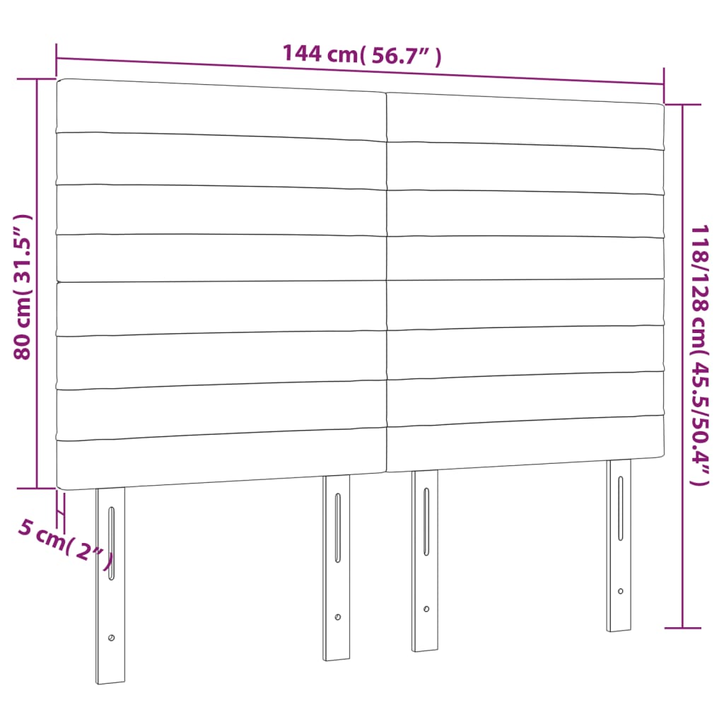 Hoofdbord zwart 144x5x118/128 cm stof is nu te koop bij PeponiXL, paradijselijk wonen!