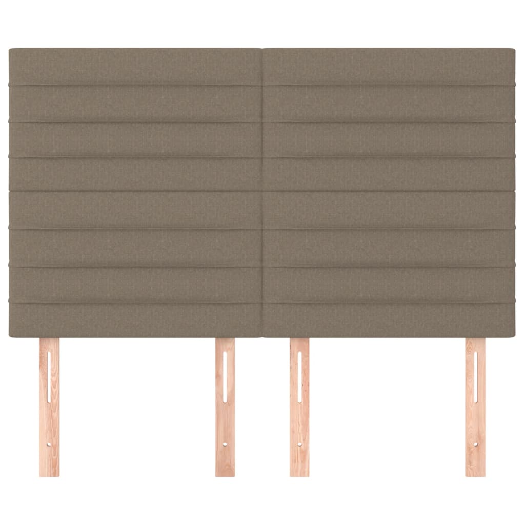 Hoofdbord taupe 144x5x118/128 cm Stof is nu te koop bij PeponiXL, paradijselijk wonen!