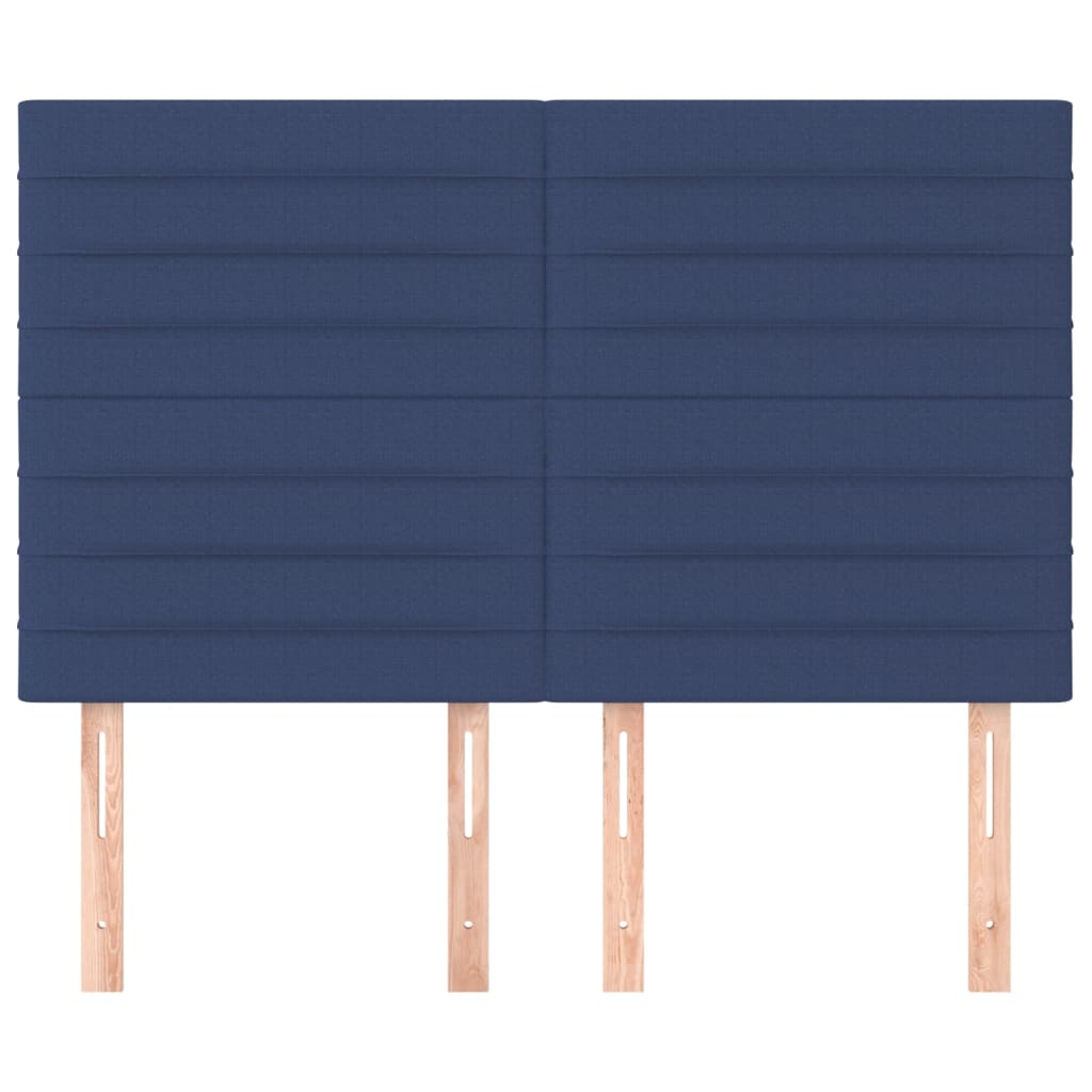 Hoofdbord blauw 144x5x118/128 cm stof is nu te koop bij PeponiXL, paradijselijk wonen!