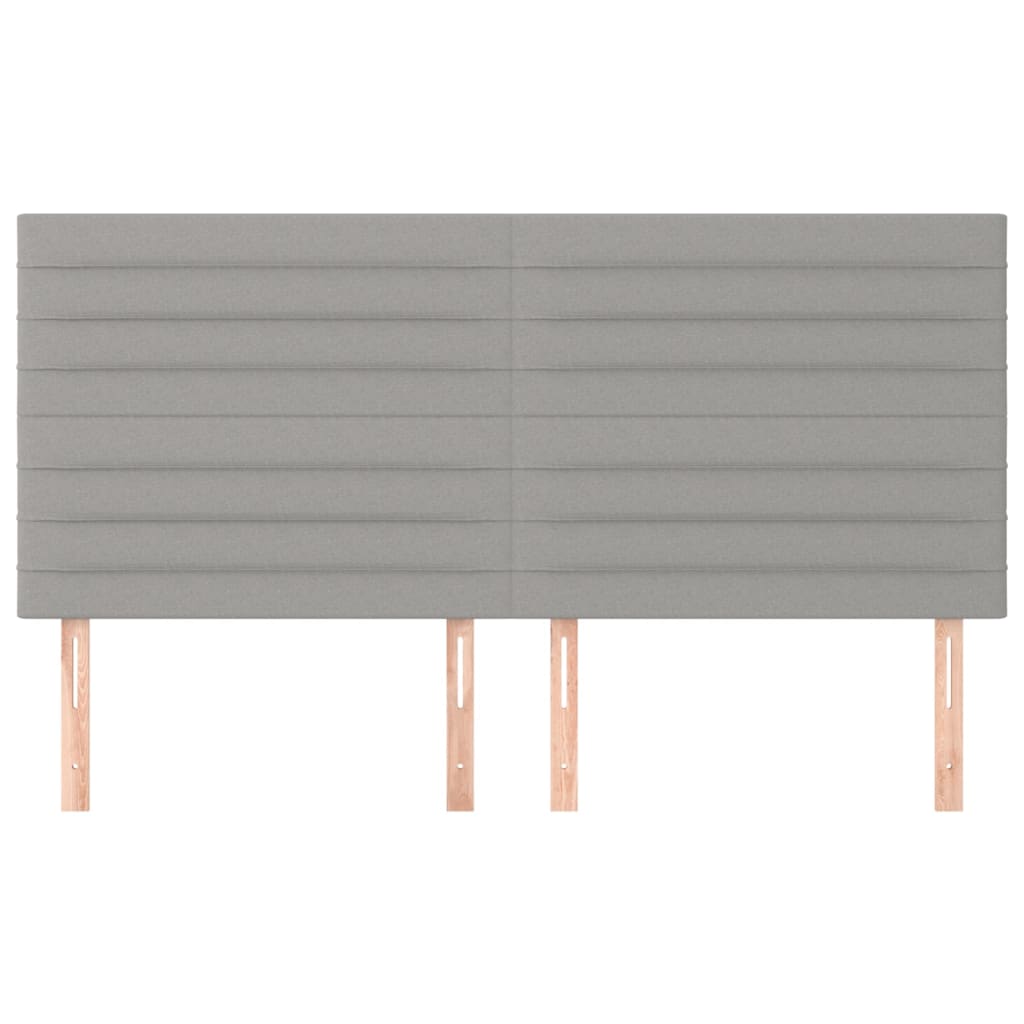 Hoofdbord lichtgrijs 160x5x118/128 cm stof is nu te koop bij PeponiXL, paradijselijk wonen!