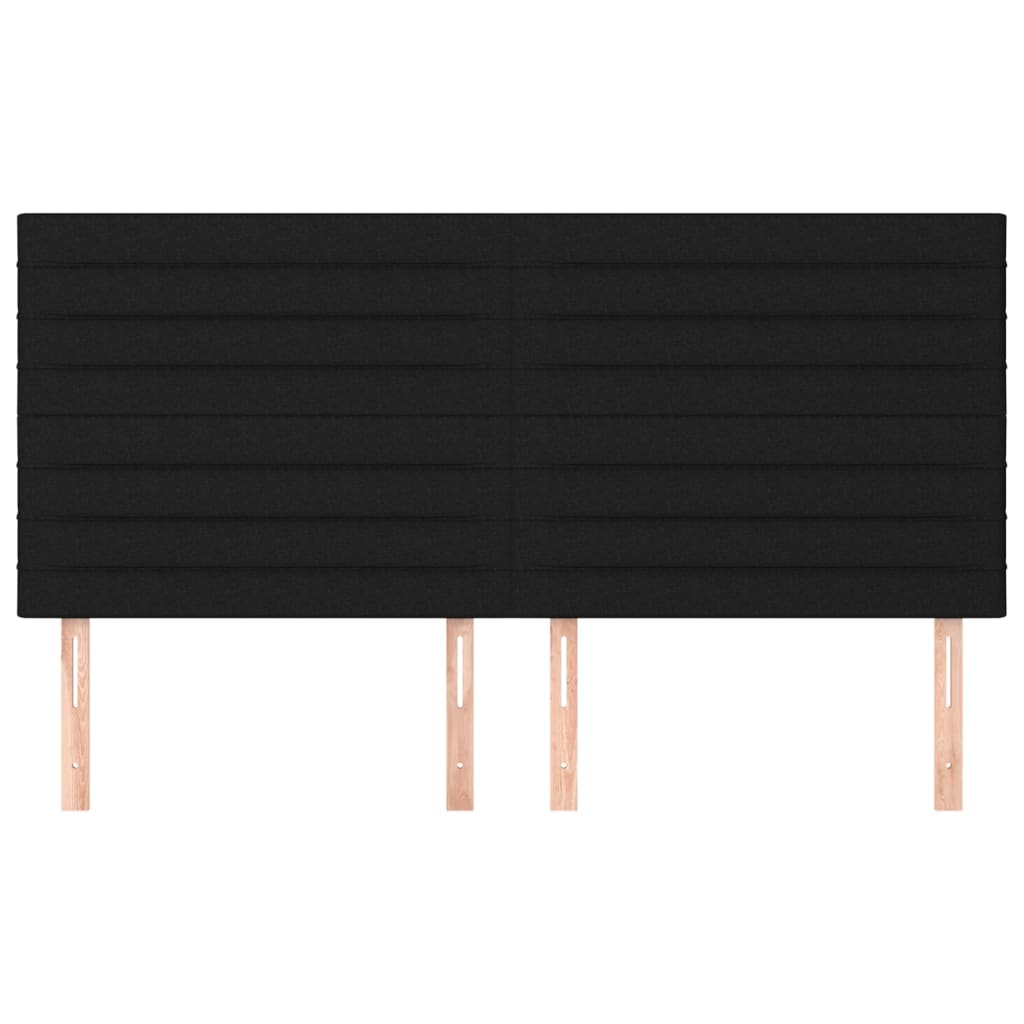 Hoofdbord zwart 160x5x118/128 cm stof is nu te koop bij PeponiXL, paradijselijk wonen!