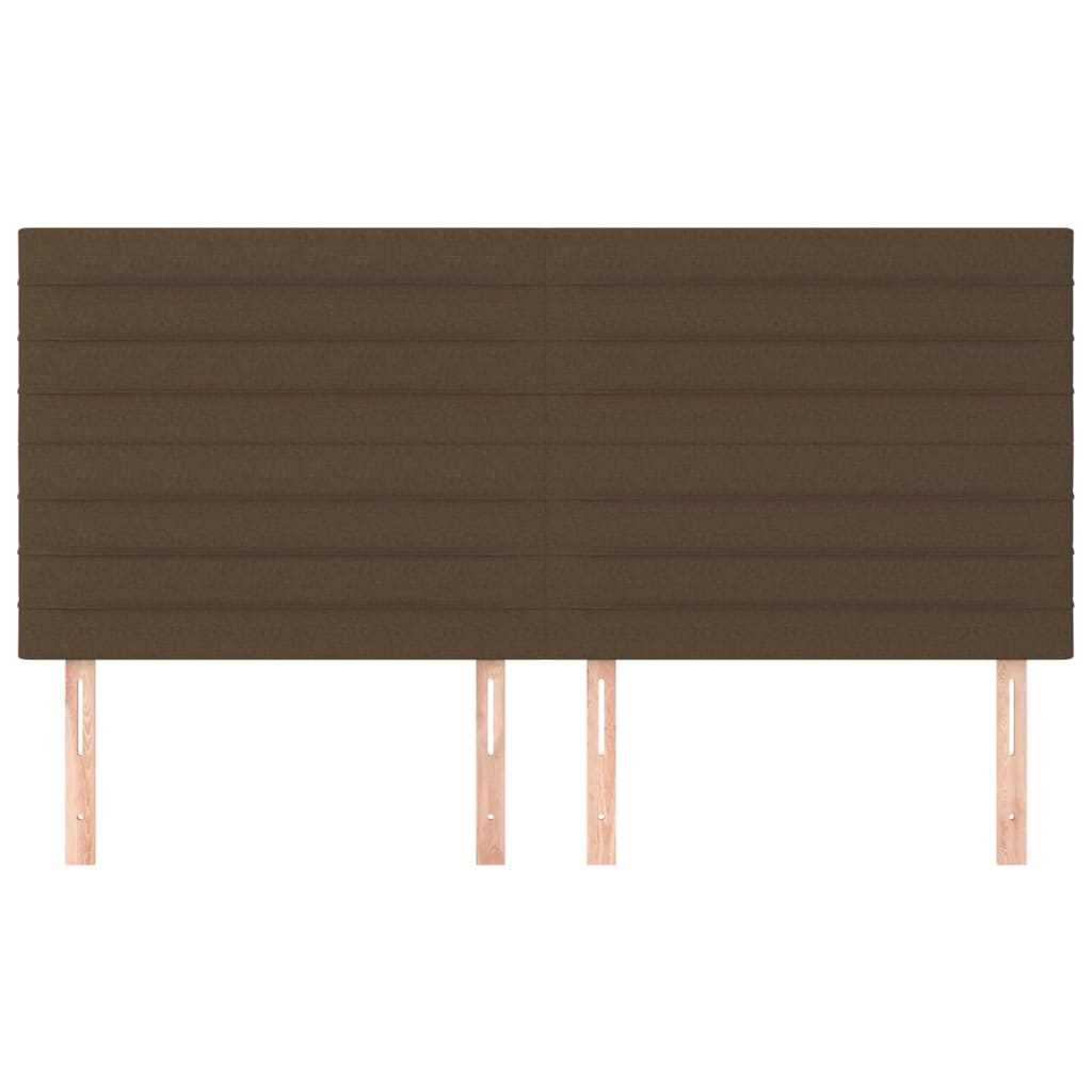 Hoofdbord donkerbruin 160x5x118/128 cm stof is nu te koop bij PeponiXL, paradijselijk wonen!