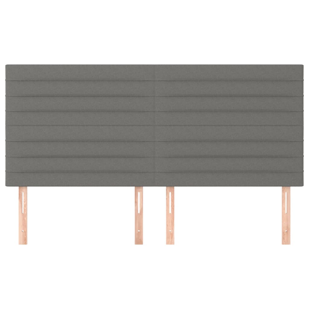 Hoofdbord donkergrijs 180x5x118/128 cm Stof is nu te koop bij PeponiXL, paradijselijk wonen!