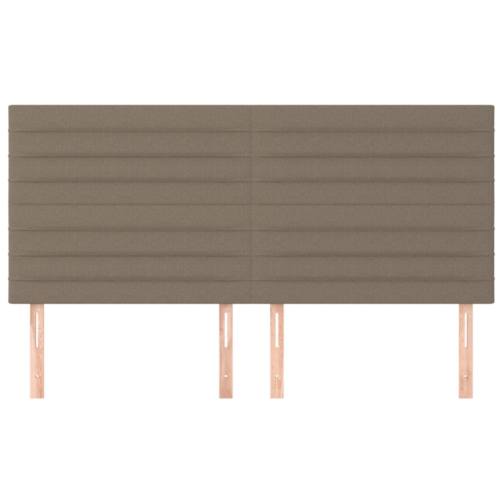 Hoofdbord taupe 180x5x118/128 cm Stof is nu te koop bij PeponiXL, paradijselijk wonen!