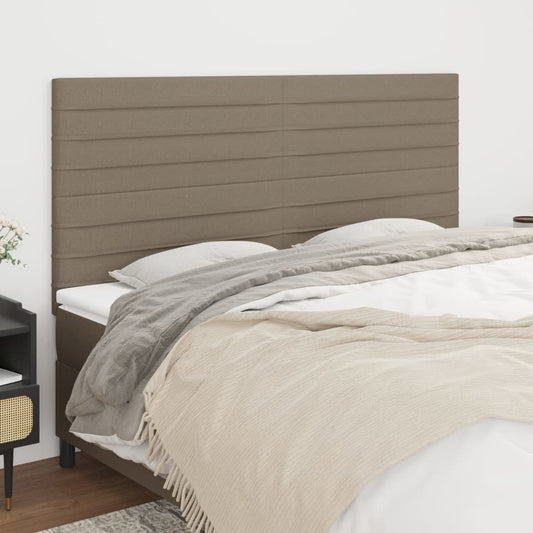 Hoofdbord taupe 180x5x118/128 cm Stof is nu te koop bij PeponiXL, paradijselijk wonen!