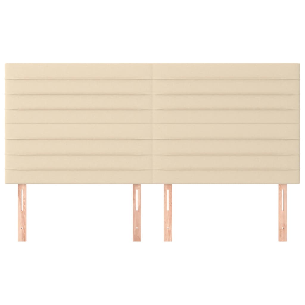 Hoofdbord crème 200x5x118/128 cm stof is nu te koop bij PeponiXL, paradijselijk wonen!