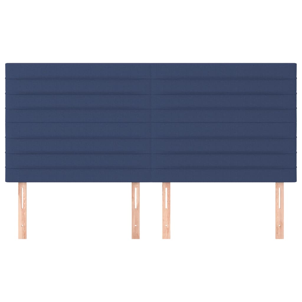 Hoofdbord blauw 200x5x118/128 cm stof is nu te koop bij PeponiXL, paradijselijk wonen!