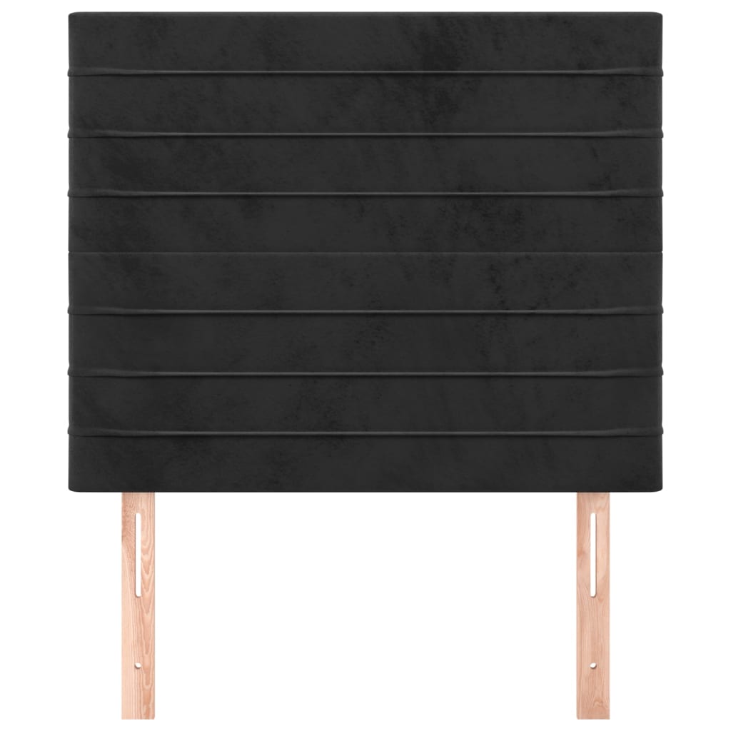 Hoofdbord zwart 80x5x118/128 cm fluweel is nu te koop bij PeponiXL, paradijselijk wonen!