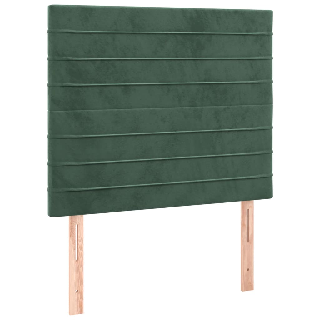 Hoofdbord donkergroen 80x5x118/128 cm fluweel is nu te koop bij PeponiXL, paradijselijk wonen!