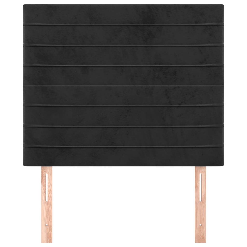 Hoofdbord zwart 90x5x118/128 cm fluweel is nu te koop bij PeponiXL, paradijselijk wonen!
