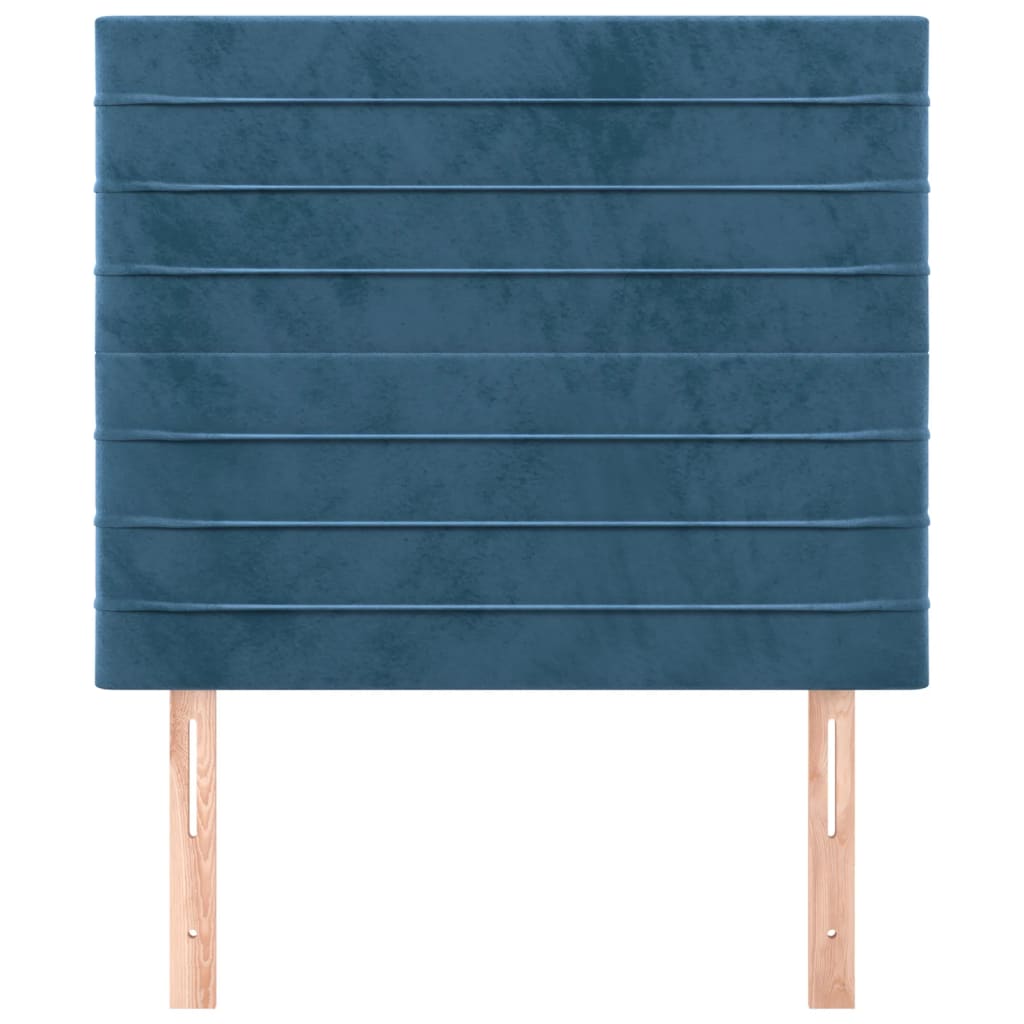 Hoofdbord donkerblauw 90x5x118/128 cm fluweel is nu te koop bij PeponiXL, paradijselijk wonen!