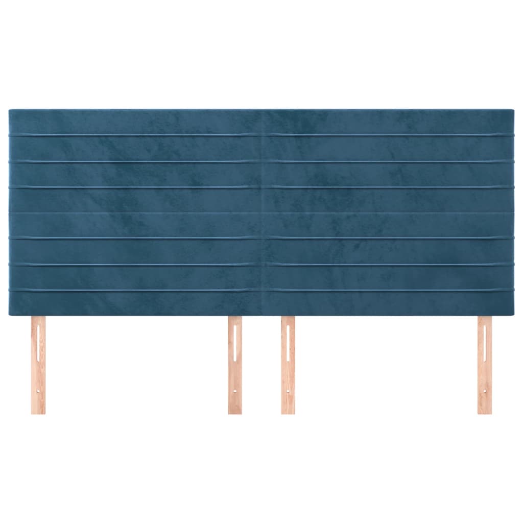 Hoofdbord donkerblauw 160x5x118/128 cm fluweel is nu te koop bij PeponiXL, paradijselijk wonen!