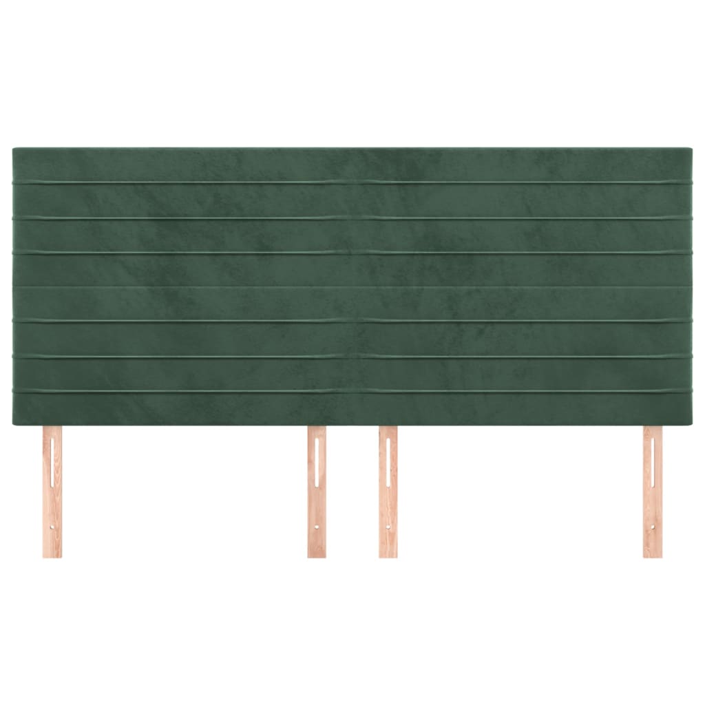 Hoofdbord donkergroen 180x5x118/128 cm fluweel is nu te koop bij PeponiXL, paradijselijk wonen!