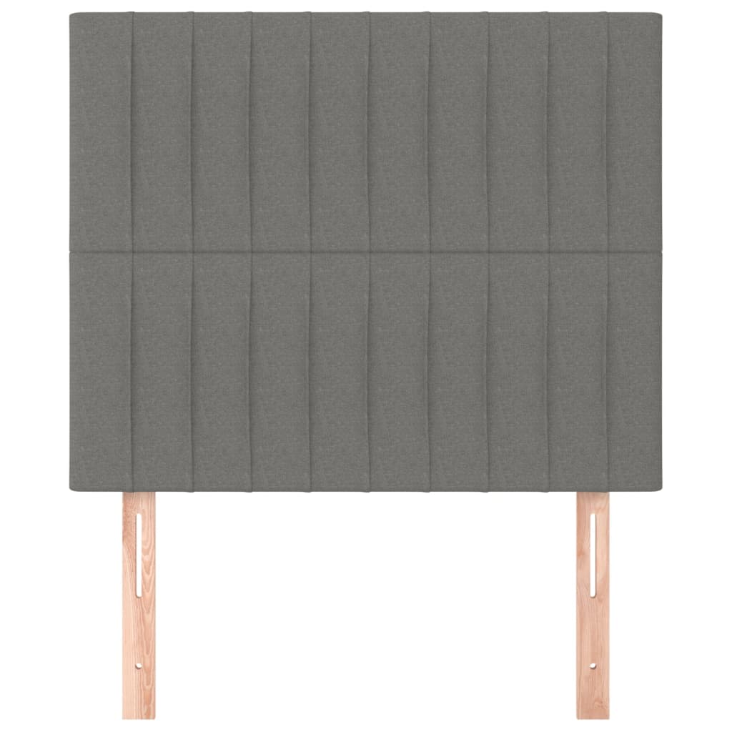 Hoofdbord donkergrijs 80x5x118/128 cm Stof is nu te koop bij PeponiXL, paradijselijk wonen!