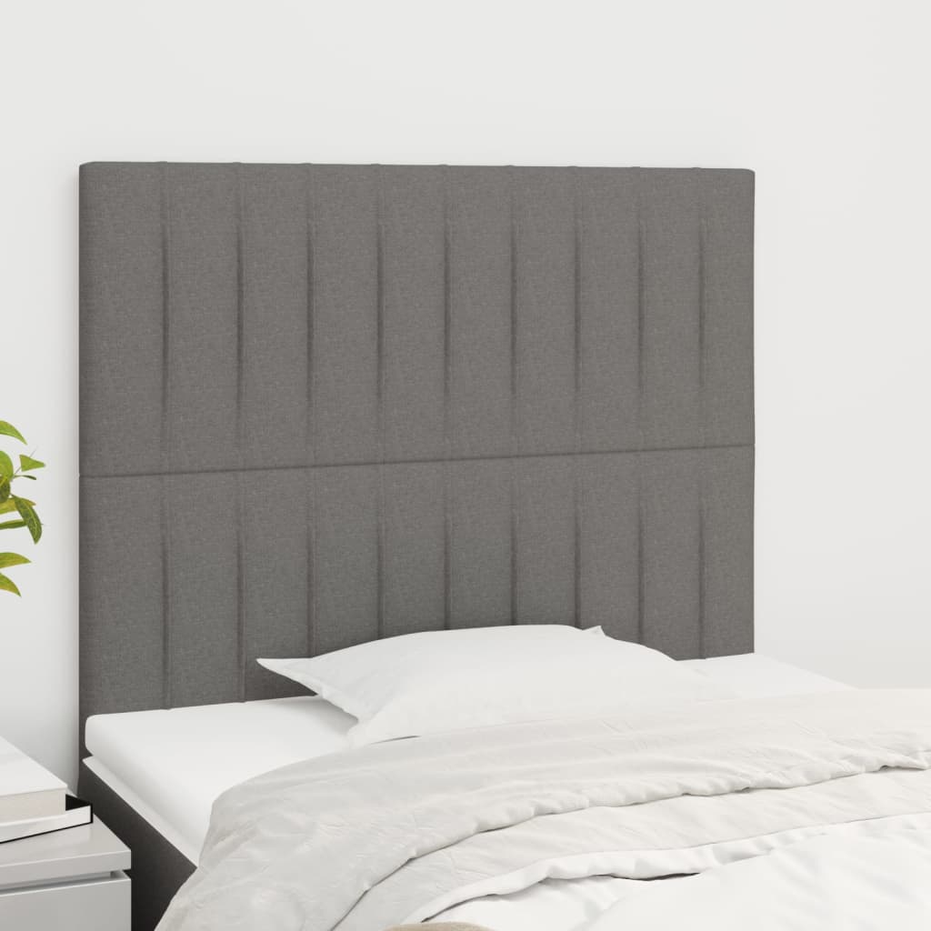 Hoofdbord donkergrijs 90x5x118/128 cm stof is nu te koop bij PeponiXL, paradijselijk wonen!