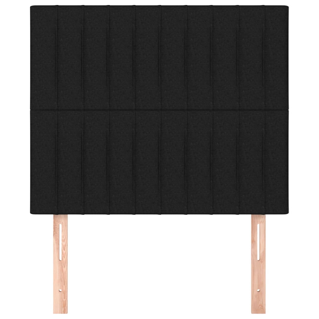 Hoofdbord zwart 90x5x118/128 cm stof is nu te koop bij PeponiXL, paradijselijk wonen!