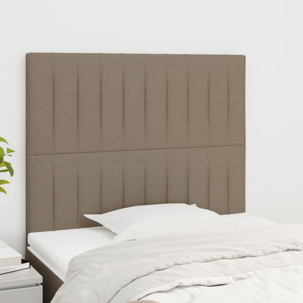 Hoofdbord taupe 90x5x118/128 cm Stof is nu te koop bij PeponiXL, paradijselijk wonen!