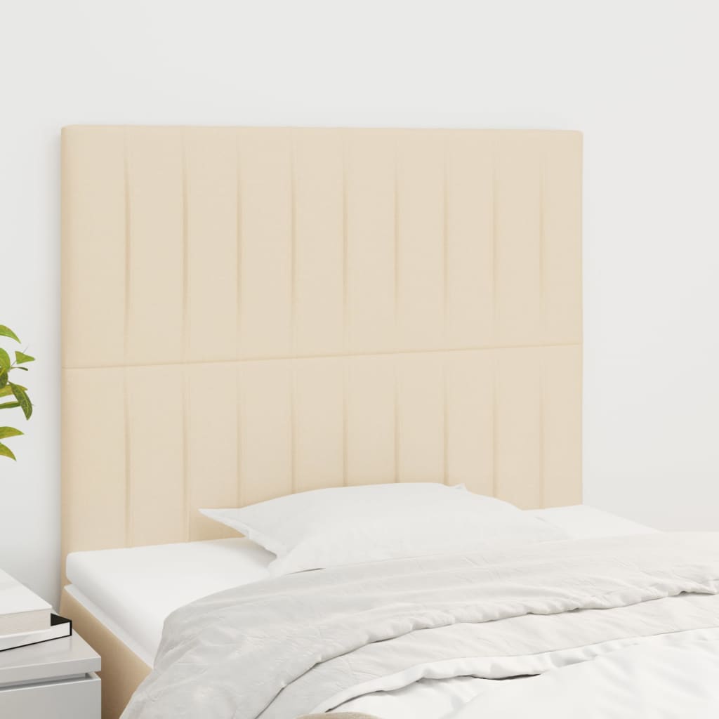 Hoofdbord crème 90x5x118/128 cm stof is nu te koop bij PeponiXL, paradijselijk wonen!
