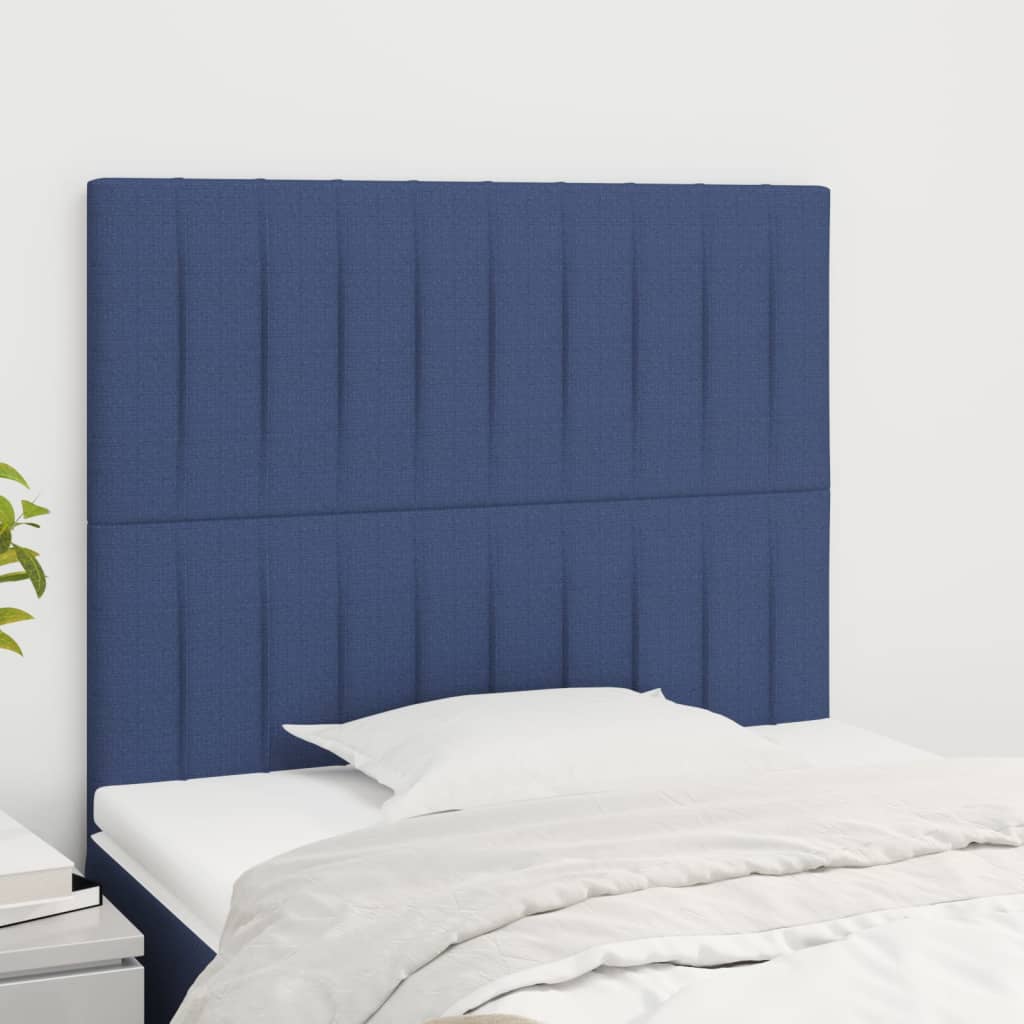 Hoofdbord blauw 90x5x118/128 cm stof is nu te koop bij PeponiXL, paradijselijk wonen!