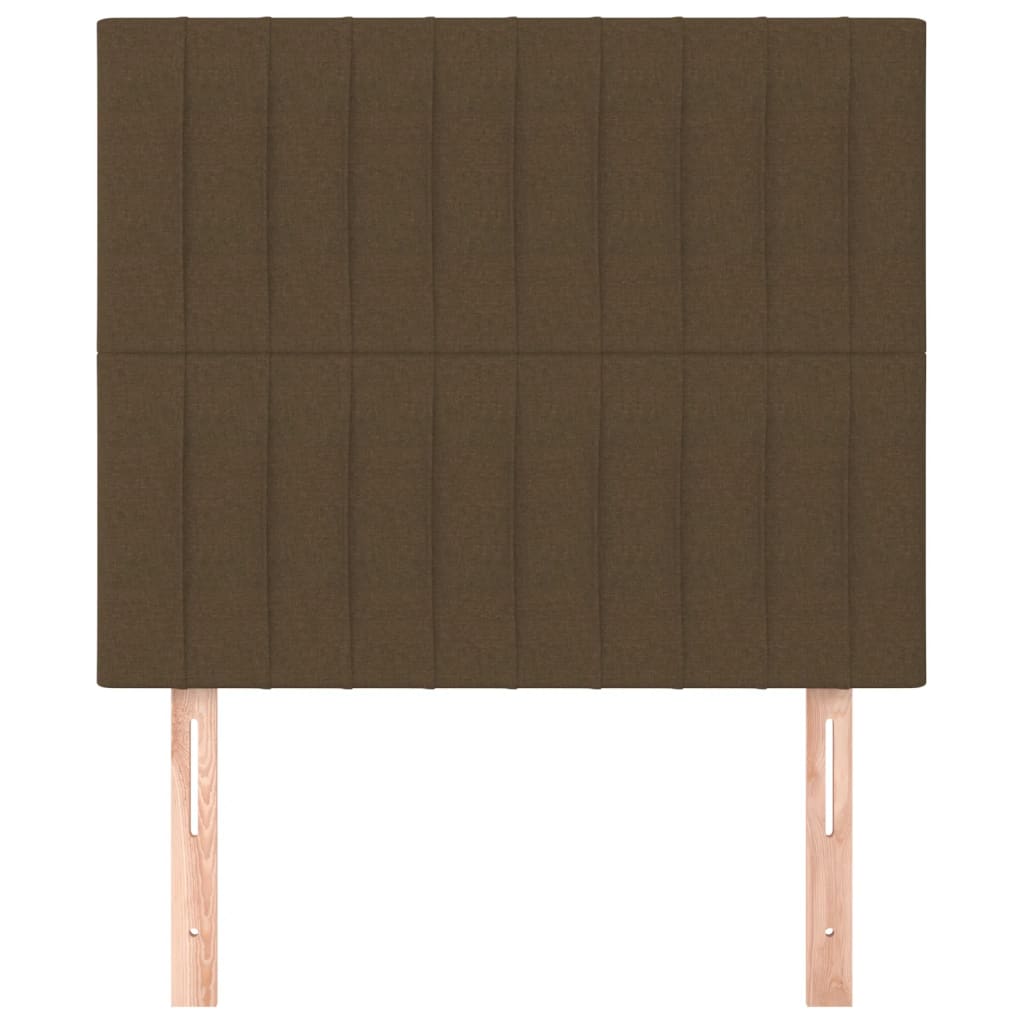 Hoofdbord donkerbruin 100x5x118/128 cm Stof is nu te koop bij PeponiXL, paradijselijk wonen!