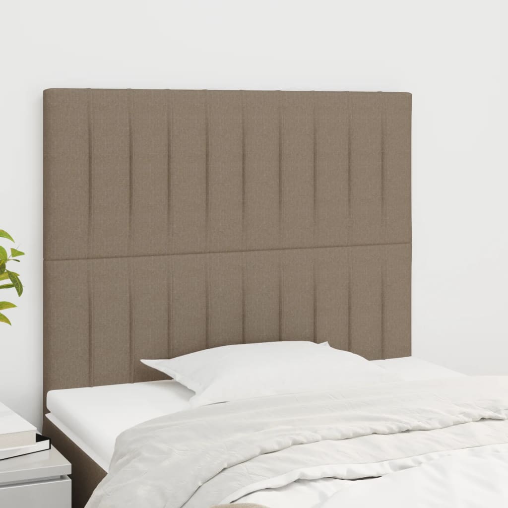 Hoofdbord taupe 100x5x118/128 cm Stof is nu te koop bij PeponiXL, paradijselijk wonen!
