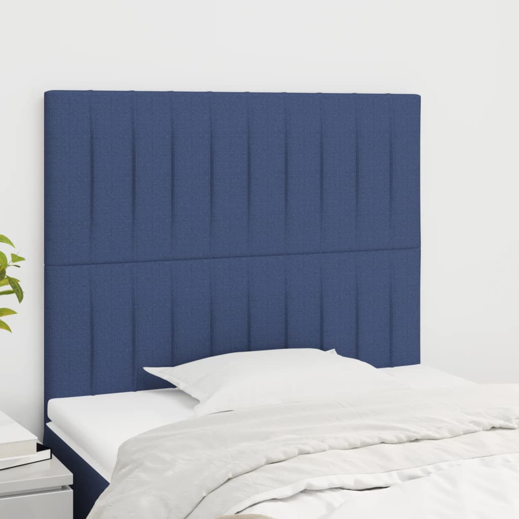 Hoofdbord blauw 100x5x118/128 cm stof is nu te koop bij PeponiXL, paradijselijk wonen!