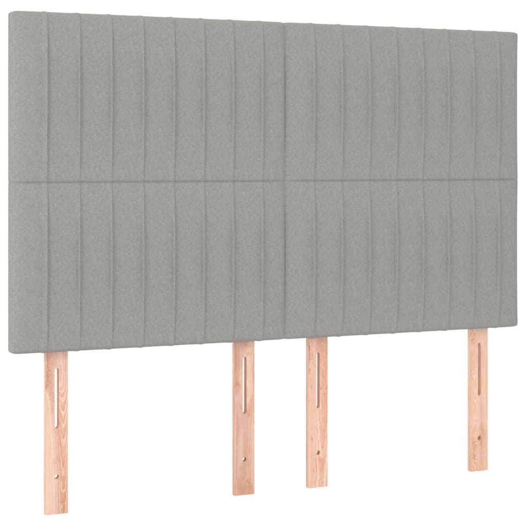 Hoofdbord lichtgrijs 144x5x118/128 cm stof is nu te koop bij PeponiXL, paradijselijk wonen!