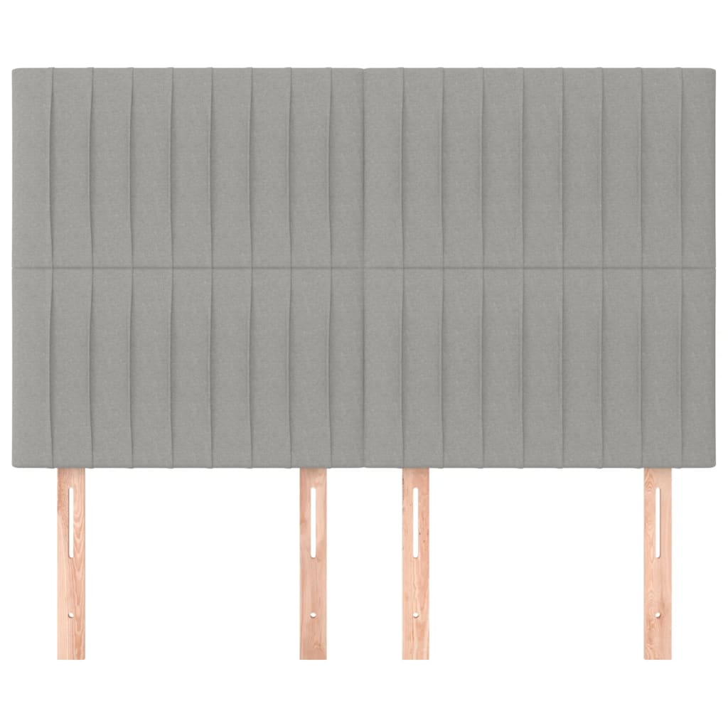 Hoofdbord lichtgrijs 144x5x118/128 cm stof is nu te koop bij PeponiXL, paradijselijk wonen!