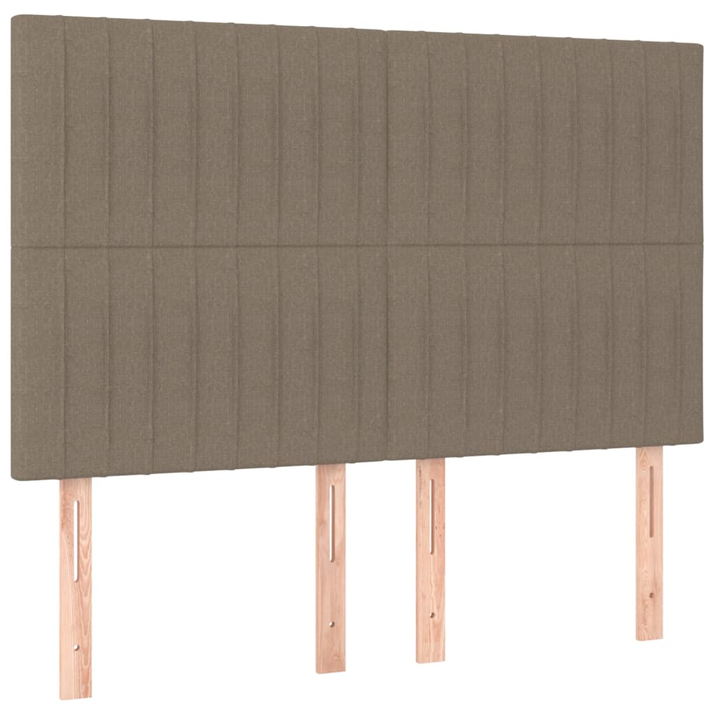 Hoofdbord taupe 144x5x118/128 cm Stof is nu te koop bij PeponiXL, paradijselijk wonen!