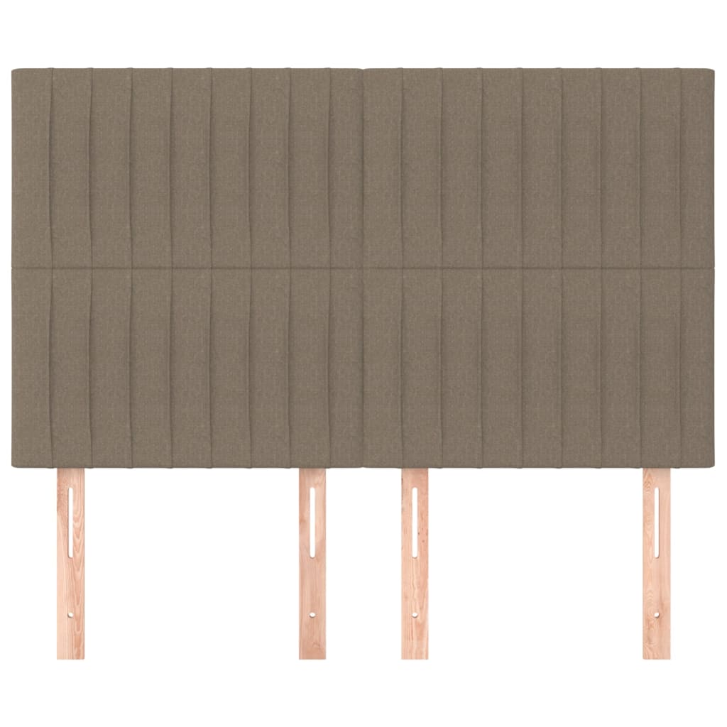 Hoofdbord taupe 144x5x118/128 cm Stof is nu te koop bij PeponiXL, paradijselijk wonen!