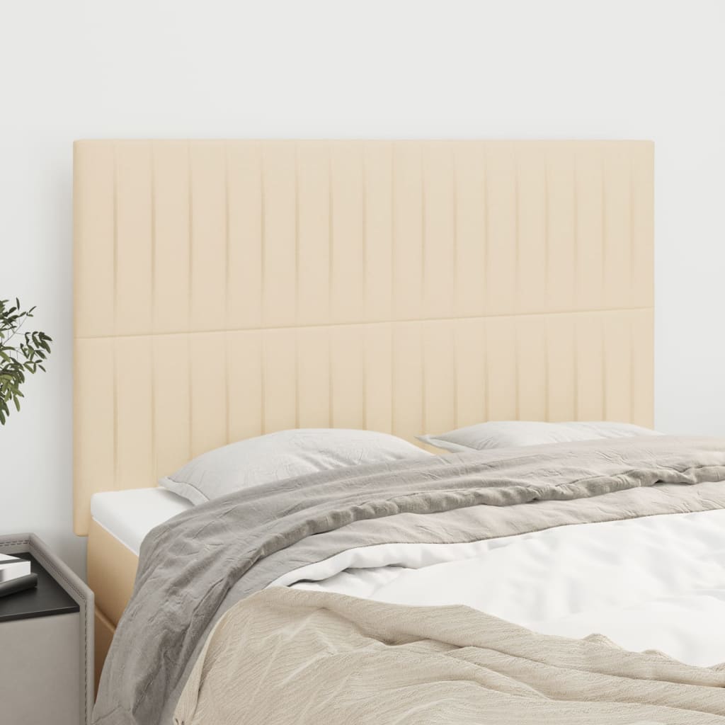 Hoofdbord crème 144x5x118/128 cm stof is nu te koop bij PeponiXL, paradijselijk wonen!