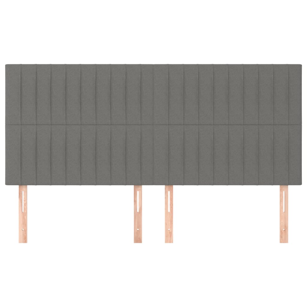 Hoofdbord donkergrijs 160x5x118/128 cm Stof is nu te koop bij PeponiXL, paradijselijk wonen!