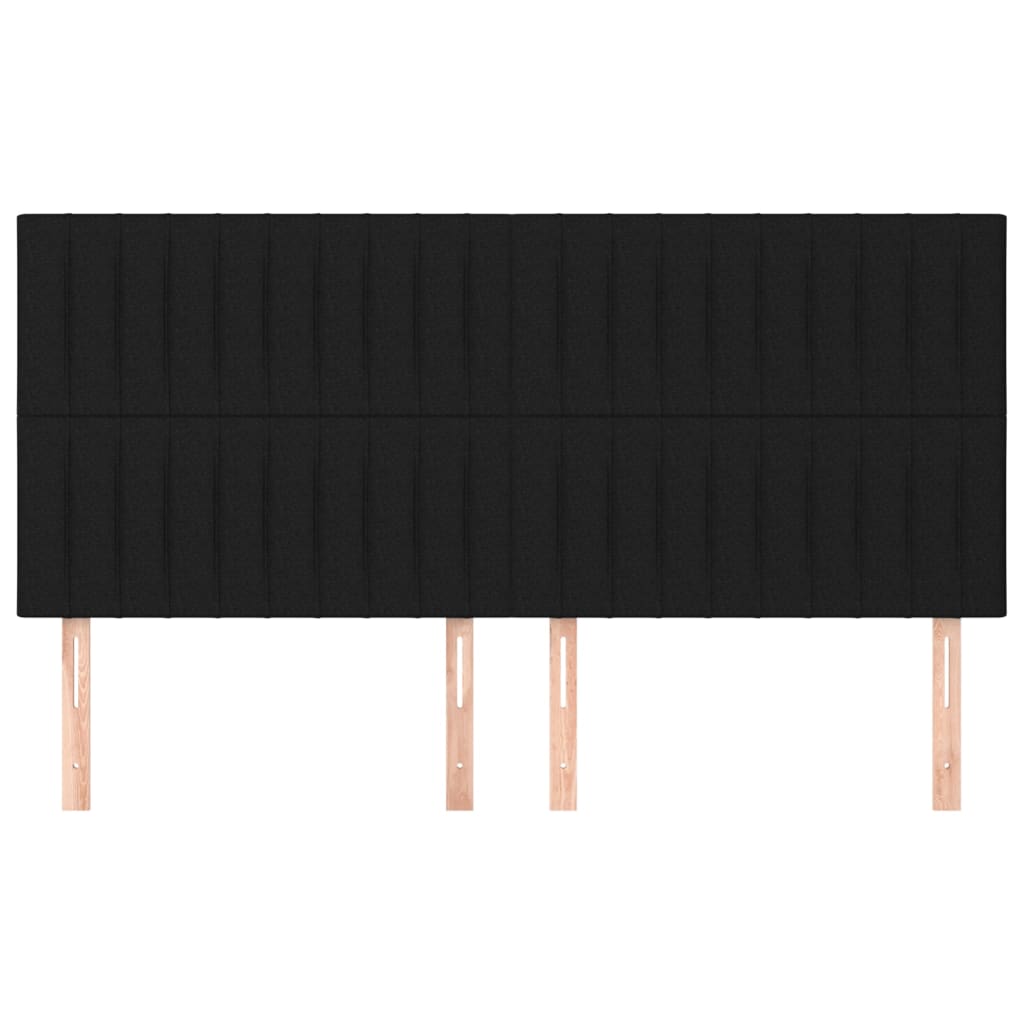 Hoofdbord zwart 160x5x118/128 cm stof is nu te koop bij PeponiXL, paradijselijk wonen!