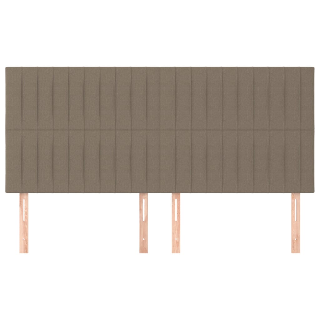 Hoofdbord taupe 160x5x118/128 cm Stof is nu te koop bij PeponiXL, paradijselijk wonen!