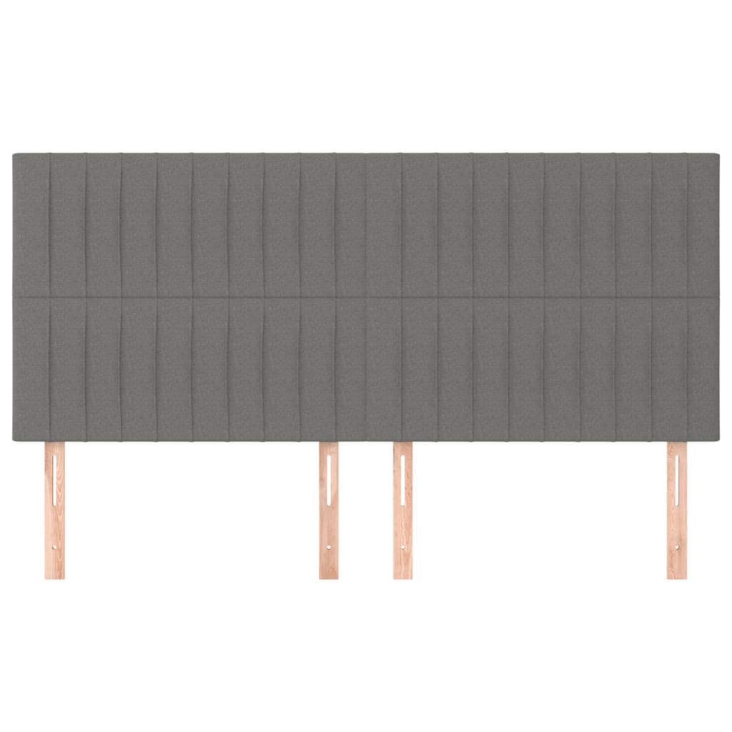 Hoofdbord donkergrijs 180x5x118/128 cm Stof is nu te koop bij PeponiXL, paradijselijk wonen!