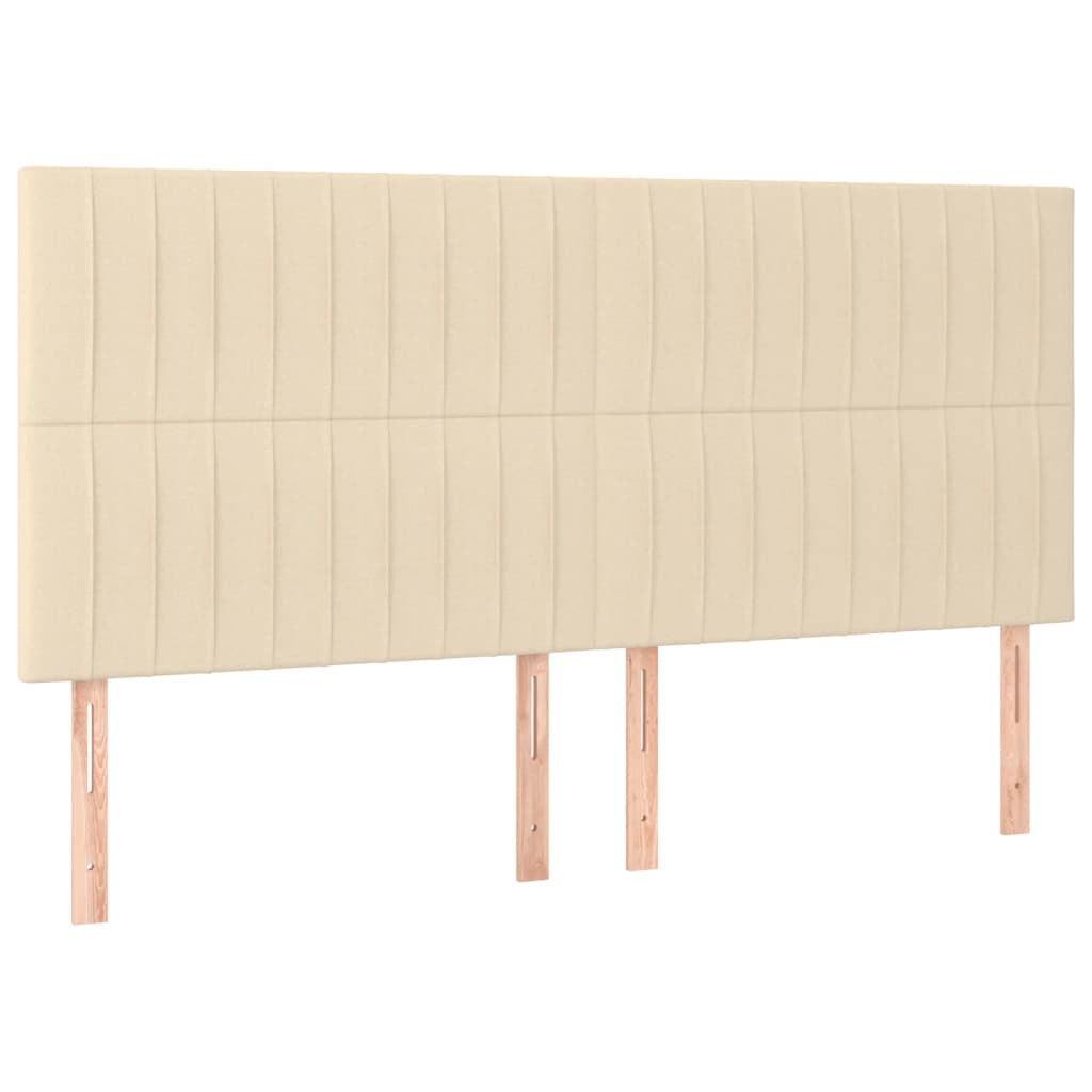 Hoofdbord crème 180x5x118/128 cm stof is nu te koop bij PeponiXL, paradijselijk wonen!
