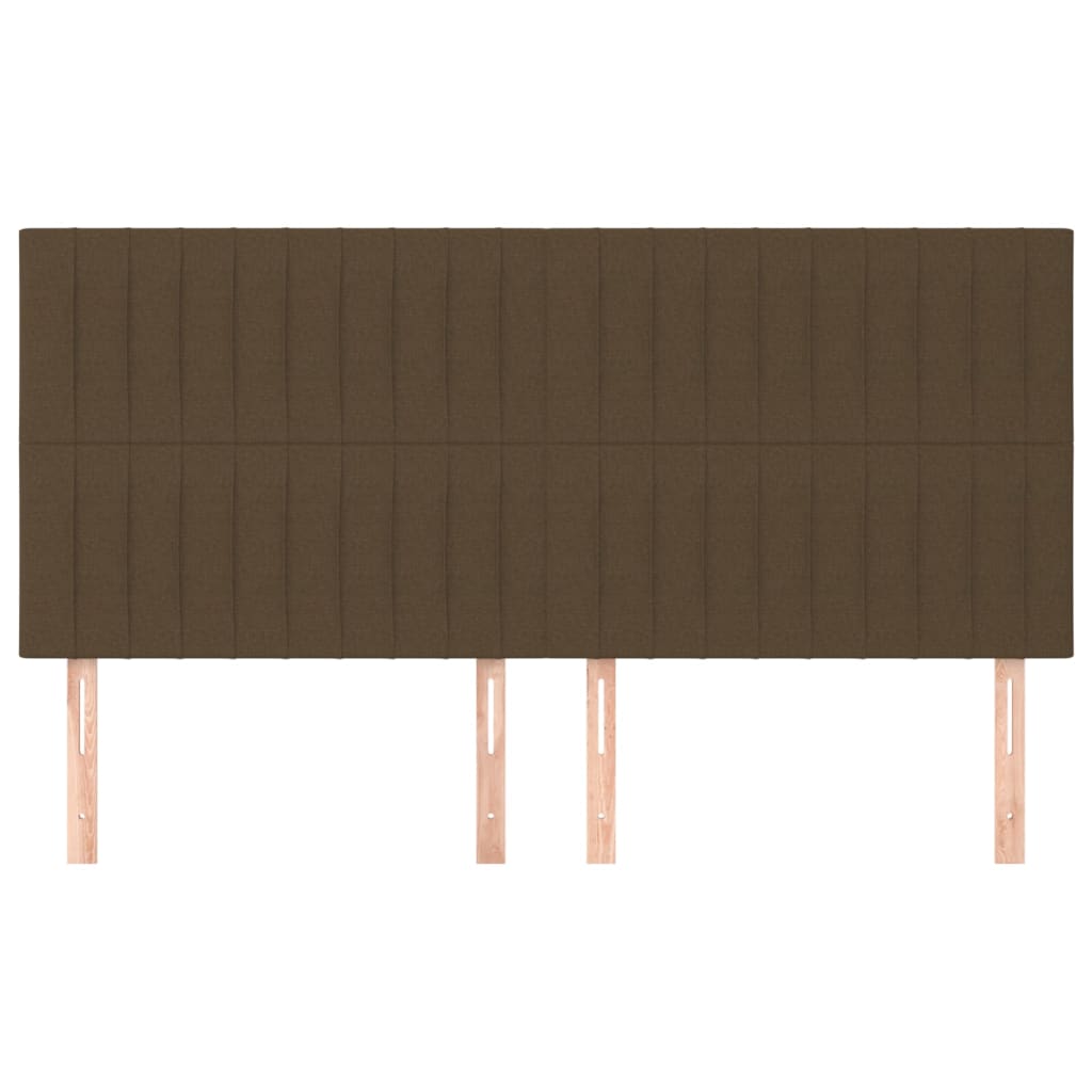 Hoofdbord donkerbruin 200x5x118/128 cm stof is nu te koop bij PeponiXL, paradijselijk wonen!