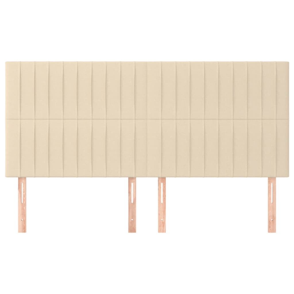 Hoofdbord crème 200x5x118/128 cm stof is nu te koop bij PeponiXL, paradijselijk wonen!