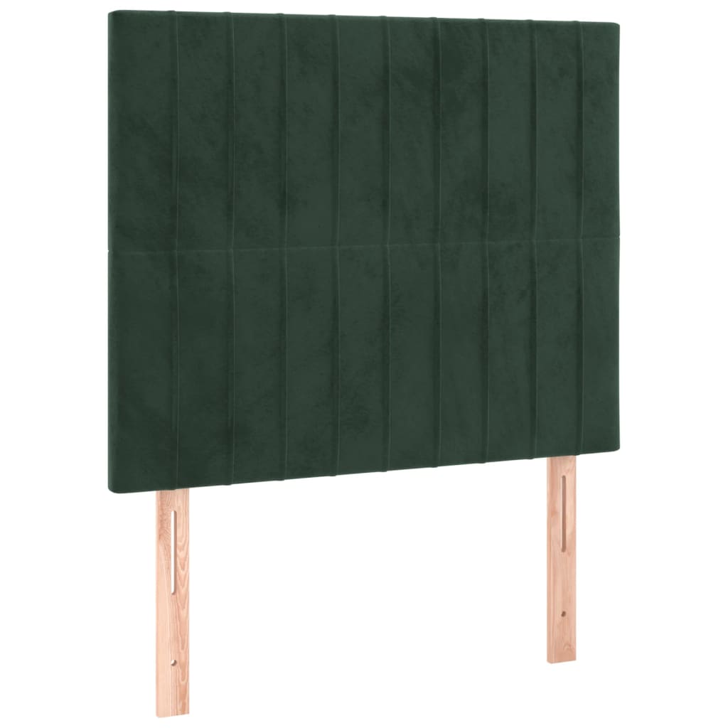 Hoofdbord donkergroen 80x5x118/128 cm fluweel is nu te koop bij PeponiXL, paradijselijk wonen!