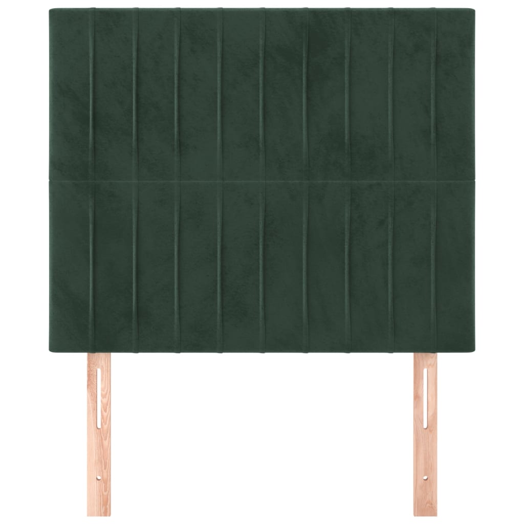 Hoofdbord donkergroen 80x5x118/128 cm fluweel is nu te koop bij PeponiXL, paradijselijk wonen!