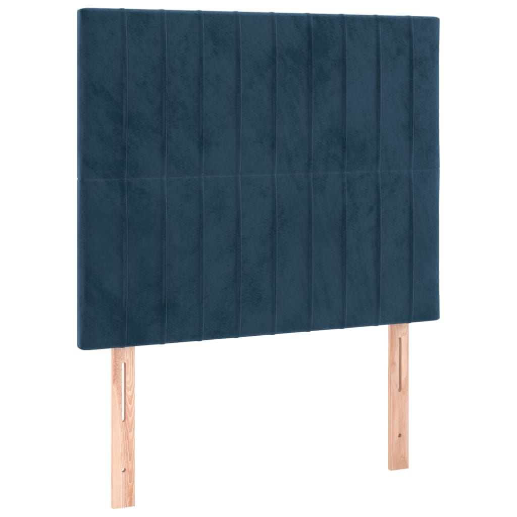 Hoofdbord donkerblauw 80x5x118/128 cm fluweel is nu te koop bij PeponiXL, paradijselijk wonen!
