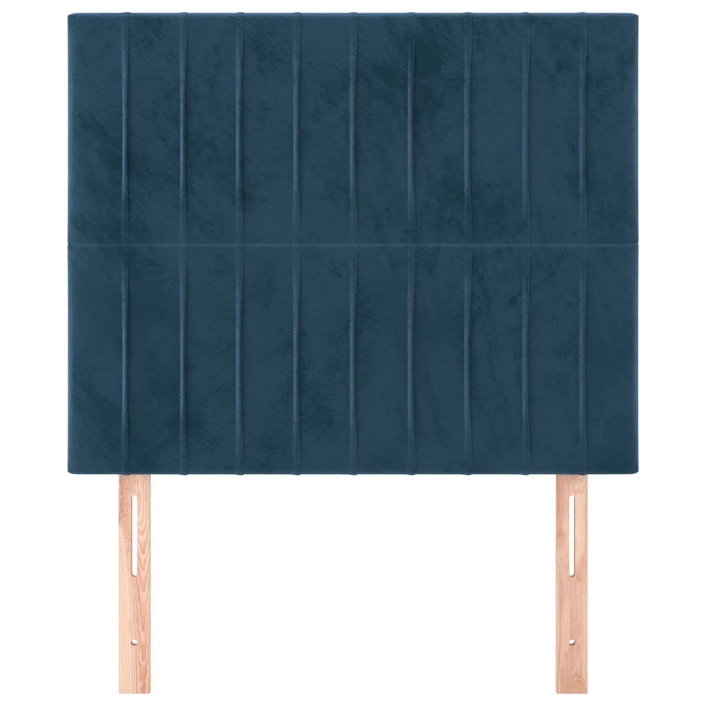Hoofdbord donkerblauw 80x5x118/128 cm fluweel is nu te koop bij PeponiXL, paradijselijk wonen!