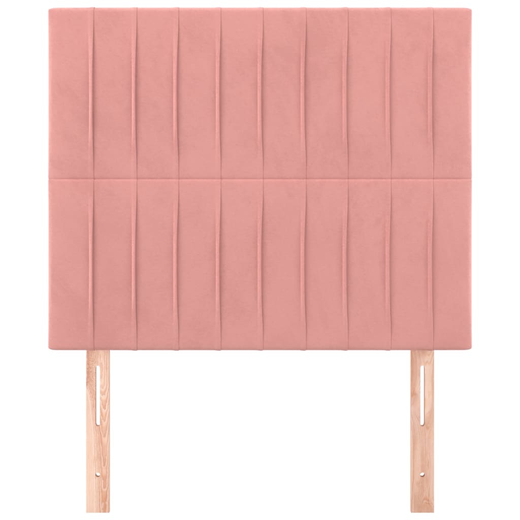 Hoofdbord roze 80x5x118/128 cm fluweel is nu te koop bij PeponiXL, paradijselijk wonen!