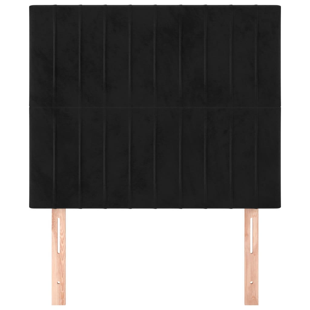 Hoofdbord zwart 90x5x118/128 cm fluweel is nu te koop bij PeponiXL, paradijselijk wonen!