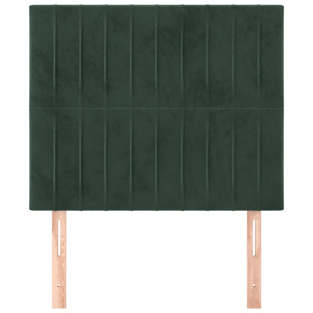 Hoofdbord donkergroen 90x5x118/128 cm fluweel is nu te koop bij PeponiXL, paradijselijk wonen!