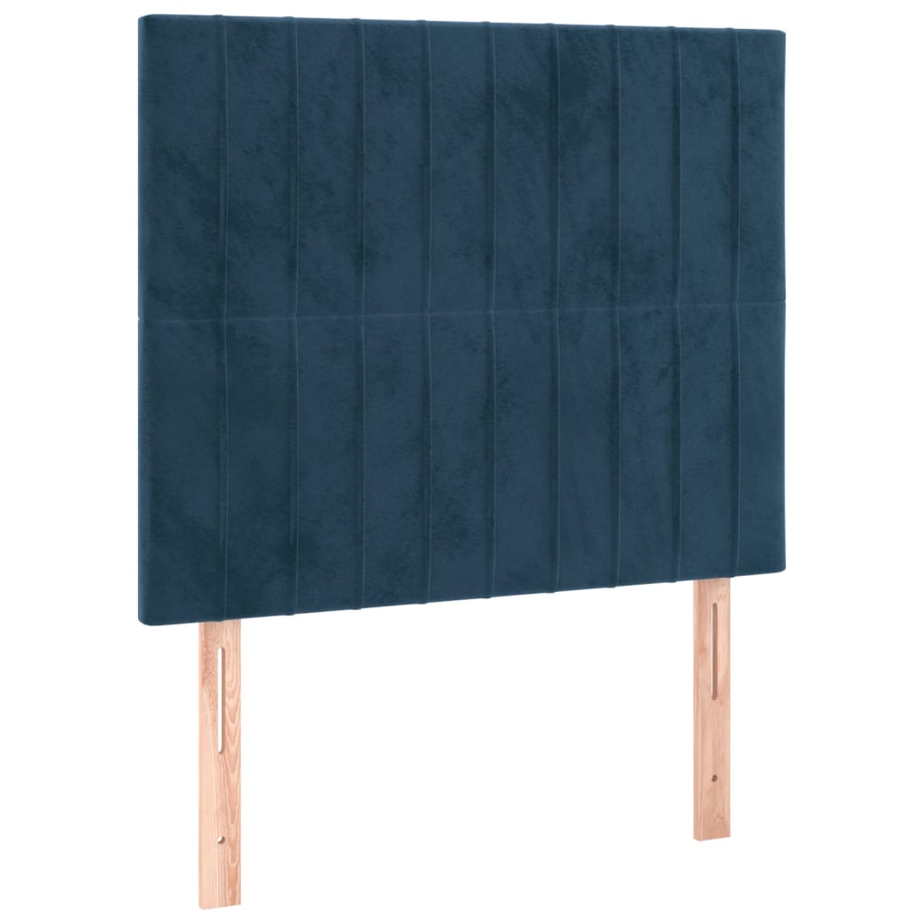 Hoofdbord donkerblauw 90x5x118/128 cm fluweel is nu te koop bij PeponiXL, paradijselijk wonen!