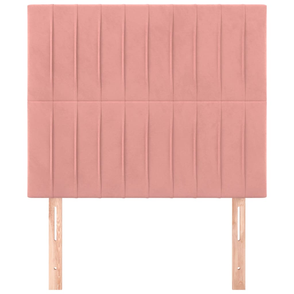 Hoofdbord roze 90x5x118/128 cm fluweel is nu te koop bij PeponiXL, paradijselijk wonen!
