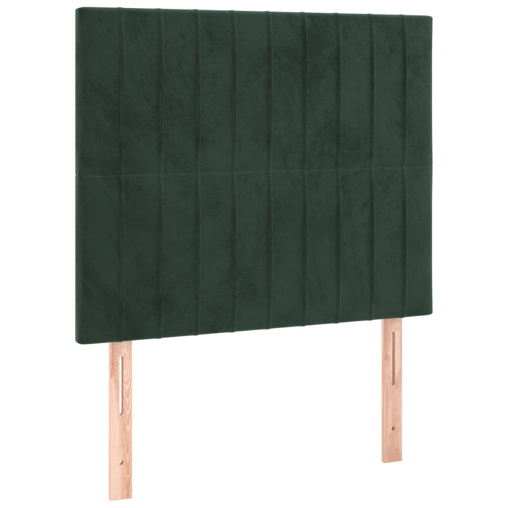 Hoofdbord donkergroen 100x5x118/128 cm fluweel is nu te koop bij PeponiXL, paradijselijk wonen!