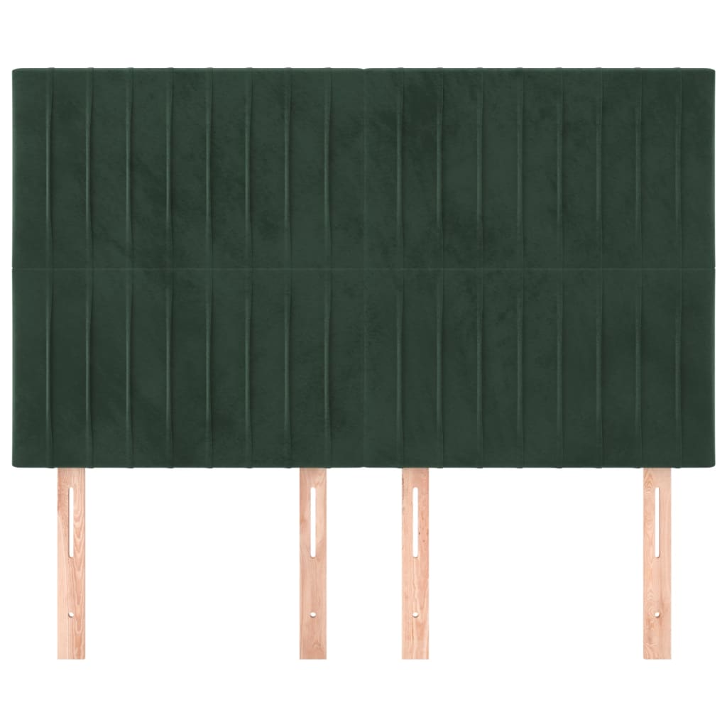 Hoofdbord donkergroen 144x5x118/128 cm fluweel is nu te koop bij PeponiXL, paradijselijk wonen!